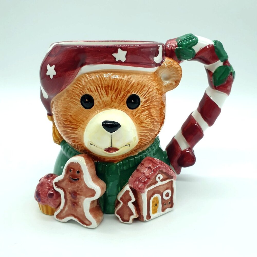 Tis The Season Teddy Bear Holiday Mug Decoration Display Collection Christmas